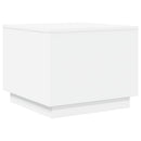 vidaXL fehér dohányzóasztal LED-lámpákkal 50 x 50 x 40 cm