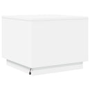vidaXL fehér dohányzóasztal LED-lámpákkal 50 x 50 x 40 cm