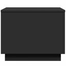 vidaXL fekete dohányzóasztal LED-lámpákkal 50 x 50 x 40 cm