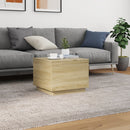 vidaXL sonoma tölgy színű dohányzóasztal LED-lámpákkal 50x50x40 cm
