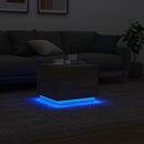 vidaXL sonoma tölgy színű dohányzóasztal LED-lámpákkal 50x50x40 cm