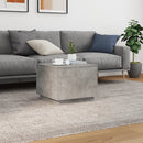 vidaXL betonszürke dohányzóasztal LED-lámpákkal 50 x 50 x 40 cm