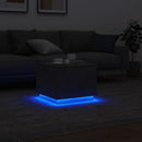 vidaXL betonszürke dohányzóasztal LED-lámpákkal 50 x 50 x 40 cm