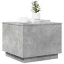 vidaXL betonszürke dohányzóasztal LED-lámpákkal 50 x 50 x 40 cm