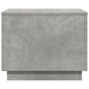 vidaXL betonszürke dohányzóasztal LED-lámpákkal 50 x 50 x 40 cm