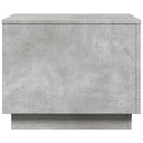 vidaXL betonszürke dohányzóasztal LED-lámpákkal 50 x 50 x 40 cm