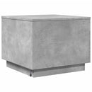 vidaXL betonszürke dohányzóasztal LED-lámpákkal 50 x 50 x 40 cm