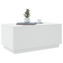 vidaXL fehér dohányzóasztal LED-lámpákkal 90x50x40 cm