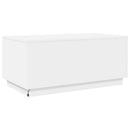 vidaXL fehér dohányzóasztal LED-lámpákkal 90x50x40 cm