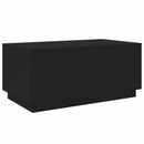 vidaXL fekete dohányzóasztal LED-lámpákkal 90x50x40 cm