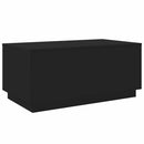 vidaXL fekete dohányzóasztal LED-lámpákkal 90x50x40 cm