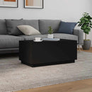 vidaXL fekete dohányzóasztal LED-lámpákkal 90x50x40 cm