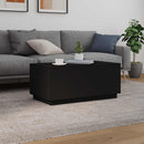 vidaXL fekete dohányzóasztal LED-lámpákkal 90x50x40 cm