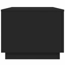 vidaXL fekete dohányzóasztal LED-lámpákkal 90x50x40 cm