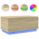 vidaXL sonoma tölgy színű dohányzóasztal LED-lámpákkal 90x50x40 cm