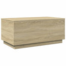vidaXL sonoma tölgy színű dohányzóasztal LED-lámpákkal 90x50x40 cm