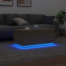 vidaXL sonoma tölgy színű dohányzóasztal LED-lámpákkal 90x50x40 cm