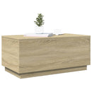 vidaXL sonoma tölgy színű dohányzóasztal LED-lámpákkal 90x50x40 cm