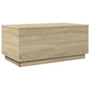 vidaXL sonoma tölgy színű dohányzóasztal LED-lámpákkal 90x50x40 cm