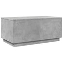 vidaXL betonszürke dohányzóasztal LED-lámpákkal 90x50x40 cm