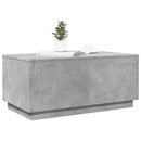 vidaXL betonszürke dohányzóasztal LED-lámpákkal 90x50x40 cm
