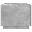 vidaXL betonszürke dohányzóasztal LED-lámpákkal 90x50x40 cm