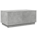 vidaXL betonszürke dohányzóasztal LED-lámpákkal 90x50x40 cm