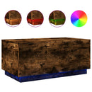 vidaXL füstös tölgy színű dohányzóasztal LED-lámpákkal 90x50x40 cm