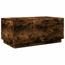 vidaXL füstös tölgy színű dohányzóasztal LED-lámpákkal 90x50x40 cm