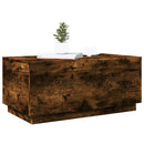 vidaXL füstös tölgy színű dohányzóasztal LED-lámpákkal 90x50x40 cm