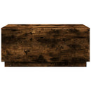 vidaXL füstös tölgy színű dohányzóasztal LED-lámpákkal 90x50x40 cm
