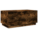 vidaXL füstös tölgy színű dohányzóasztal LED-lámpákkal 90x50x40 cm