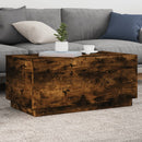 vidaXL füstös tölgy színű dohányzóasztal LED-lámpákkal 90x50x40 cm