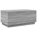 vidaXL szürke sonoma színű dohányzóasztal LED-lámpákkal 90x50x40 cm