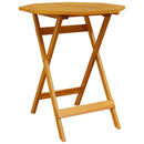 vidaXL tömör akácfa összecsukható kerti asztal Ø70x75 cm