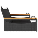 vidaXL fekete polyrattan hintapad 109 x 62 x 40 cm