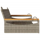 vidaXL szürke polyrattan hintapad 109 x 62 x 40 cm
