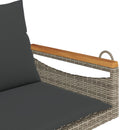 vidaXL szürke polyrattan hintapad párnákkal 109 x 62 x 40 cm