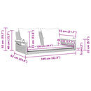 vidaXL bézs polyrattan hintapad párnákkal 109 x 62 x 40 cm