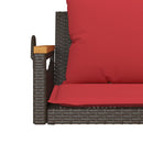 vidaXL barna polyrattan hintapad párnákkal 109 x 62 x 40 cm