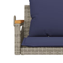 vidaXL szürke polyrattan hintapad párnákkal 109 x 62 x 40 cm