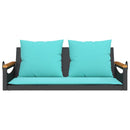 vidaXL fekete polyrattan hintapad párnákkal 109 x 62 x 40 cm