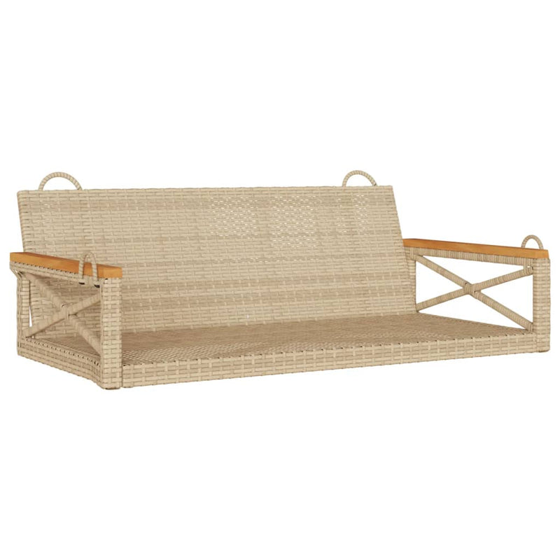 vidaXL bézs polyrattan hintapad 109 x 62 x 40 cm