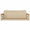 vidaXL bézs polyrattan hintapad 109 x 62 x 40 cm
