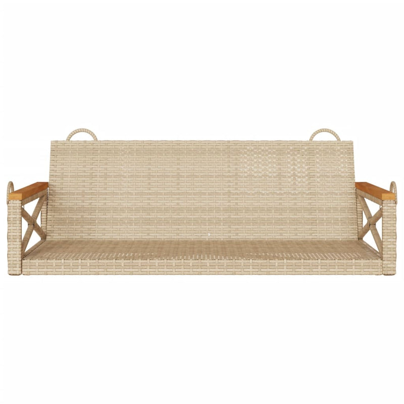 vidaXL bézs polyrattan hintapad 109 x 62 x 40 cm