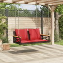 vidaXL barna polyrattan hintapad párnákkal 109 x 62 x 40 cm