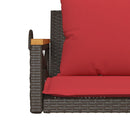 vidaXL barna polyrattan hintapad párnákkal 109 x 62 x 40 cm