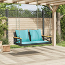 vidaXL fekete polyrattan hintapad párnákkal 109 x 62 x 40 cm