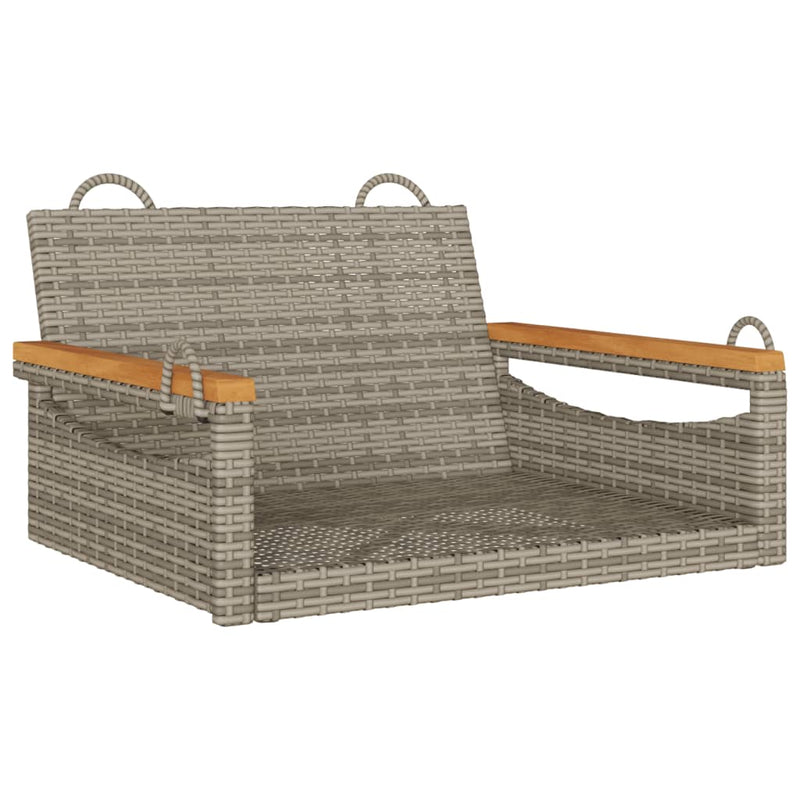 vidaXL szürke polyrattan hintapad 63 x 62 x 40 cm