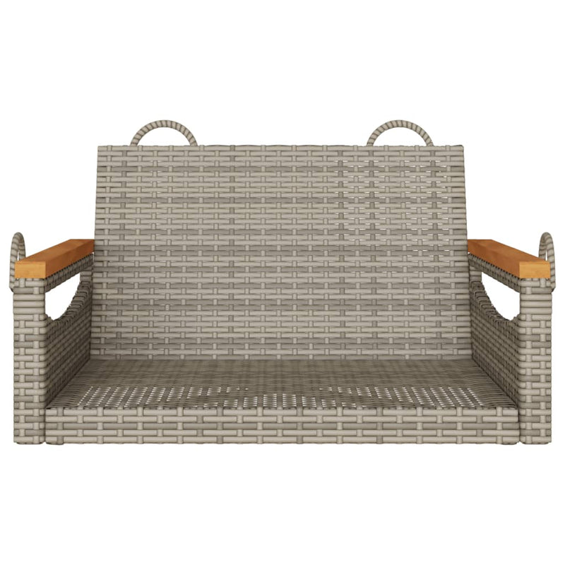 vidaXL szürke polyrattan hintapad 63 x 62 x 40 cm